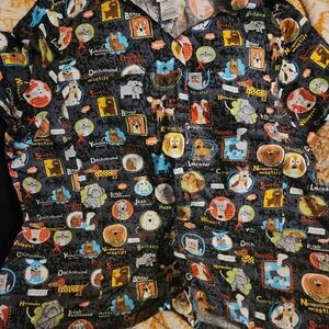 Scrubstar 3X scrub top Doggie breeds